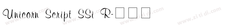 Unicorn Script SSi R字体转换